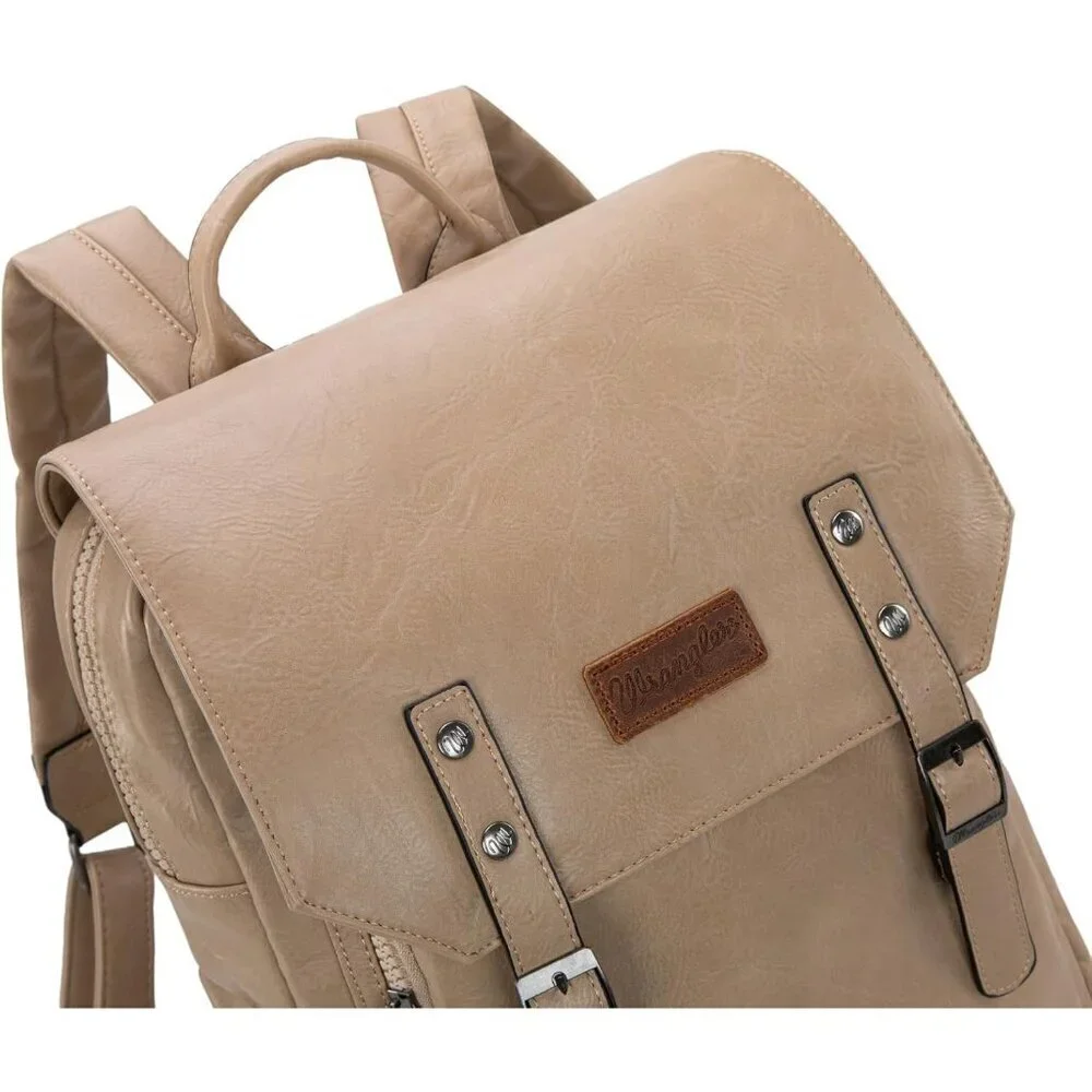 ✨Men Brown Montana West Wrangler Leather Purse Laptop Backpack Fashion Backpack